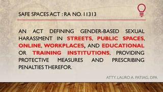 safe spaces act lawphil|PRIMER ON THE SAFE SPACES ACT .